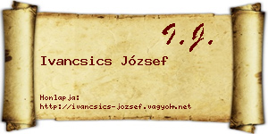 Ivancsics József névjegykártya