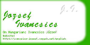 jozsef ivancsics business card